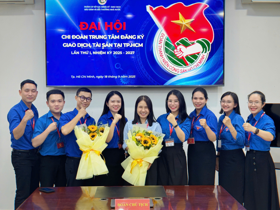 Đại hội Chi đoàn Trung tâm Đăng ký giao dịch, tài sản tại TP. Hồ Chí Minh, nhiệm kỳ 2025 – 2027: Dấu mốc mới, niềm tin mới